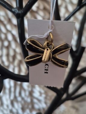 NWT Coach Bow Shoelace Charm